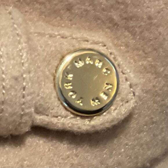 Marc New York Lightweight Camel Coat Faux Leather Trim, Oversized Fit, XS - Picture 8 of 13